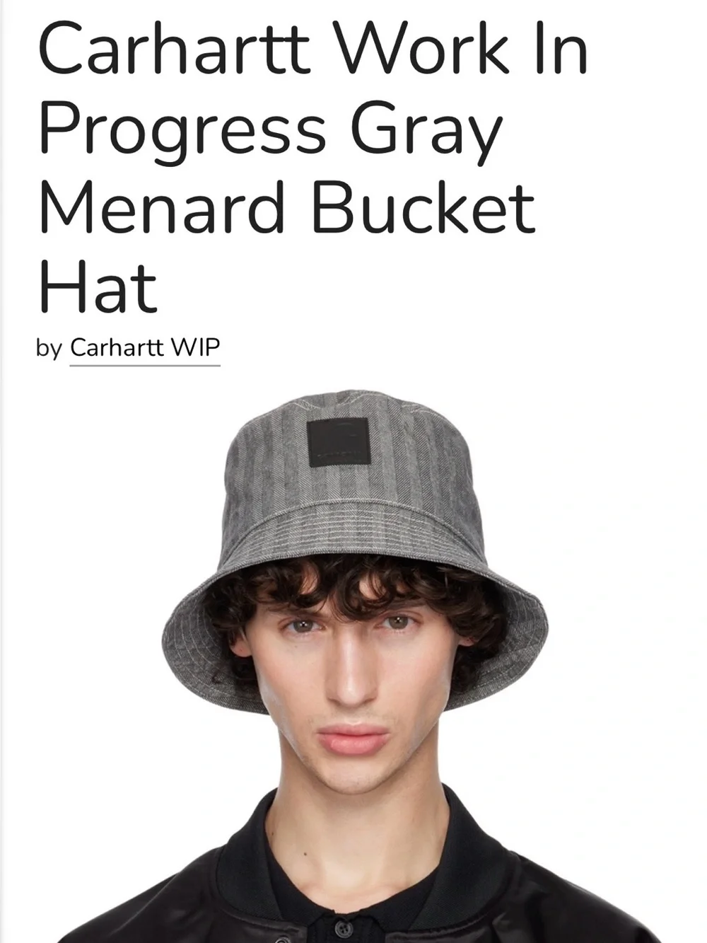 Carhartt Gray Menard Bucket Hat Men’s Medium to Large Cotton